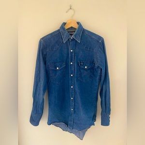 Vintage wrangler western denim button up